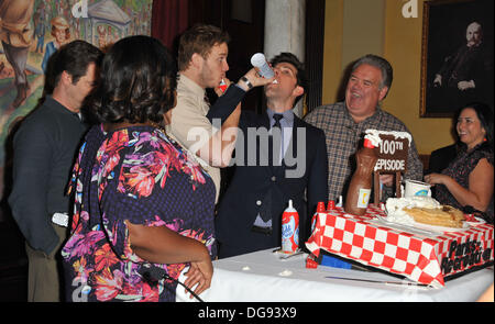 Los Angeles, California, USA. 16th Oct, 2013. Chris Pratt, Adam Scott attending Parks And Recreation 100th Episode Celebration held at the CBS Radford Studios in Studio City, California on October 16, 2013. 2013. Credit:  D. Long/Globe Photos/ZUMAPRESS.com/Alamy Live News Stock Photo