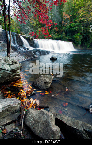 Hooker Falls - Dupont State Forest - Brevard, North Carolina USA Stock Photo