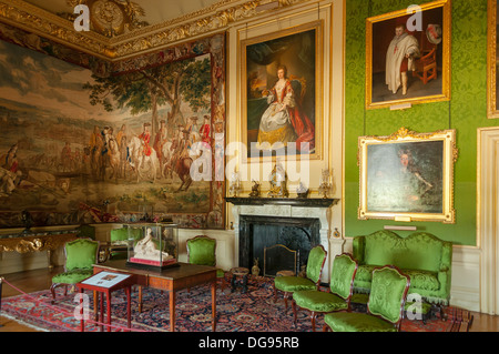 The Green Drawing Room At Blenheim Palace Stock Photo