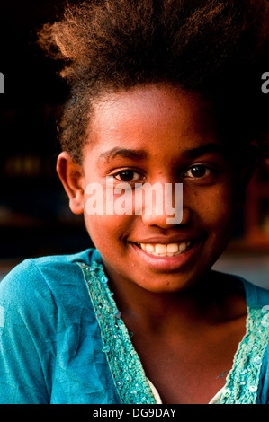 young girl on mangily village, ifaty, tulear, madagascar Stock Photo