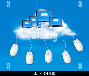 Cloud Computing Concept Vector Illustration Stock Photo - Alamy