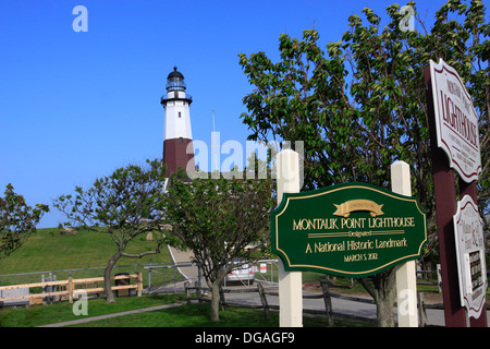Historic Montauk Point Lighthouse Long Island New York Stock Photo