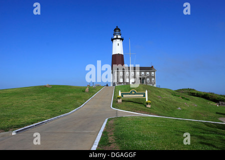 Historic Montauk Point Lighthouse Long Island New York Stock Photo