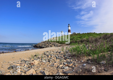 Historic Montauk Point Lighthouse Long Island New York Stock Photo