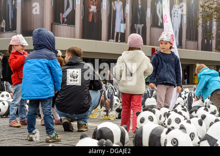 Children playing with pandas - WWF World Wide Fund for Nature 2013