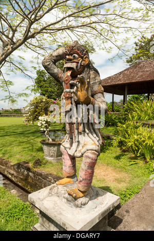 Closeup of traditional Balinese God statue in Central Bali temple Stock Photo