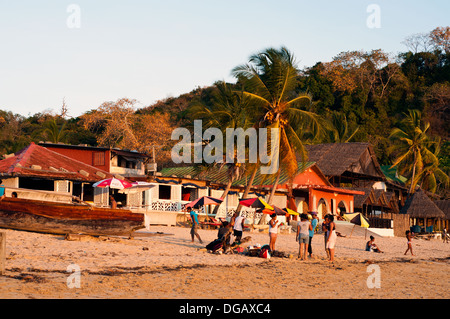 beach scene, ambataloaka beach, nosy be Stock Photo