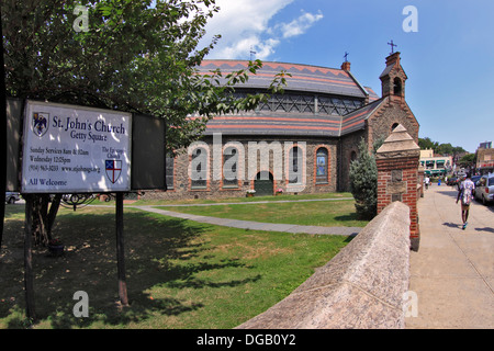 St. Johns Episcopal Church Getty Square Yonkers New York Stock Photo