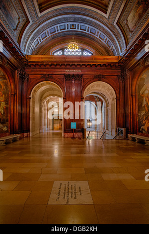 McGraw Rotunda hall at the Stephen A. Schwarzman building commonly known as the main branch of the NY Public Library. Stock Photo