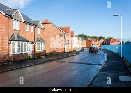 New house build housing estate in 2013. Reading, Berkshire, South East England, GB, UK. Stock Photo