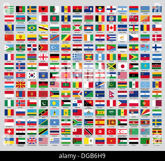 Official country flags Stock Photo