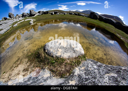 Castle Hill, South Island, New Zealand. In 2002 it was named a 'Spiritual Center of the Universe' by the Dalai Lama. Stock Photo