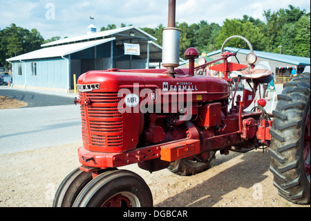 Vintage McCormick Farmall tractor on display at the Mountain State Fair in Asheville North Carolina Stock Photo