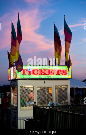 Ticket booth at the Mountain State Fair in Asheville, North Carolina Stock Photo
