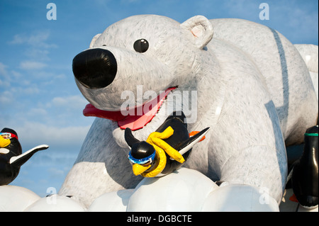Inflatable polar bear at the Mountain State Fair in Asheville North Carolina Stock Photo