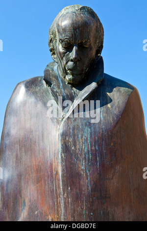 Statue of Bela Bartok, the famous Hungarian composer, directly opposite ...