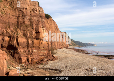 sidmouth sea front,The Dorset and East Devon Coast World Heritage Site England's first natural World Heritage Site,jurrasic Stock Photo