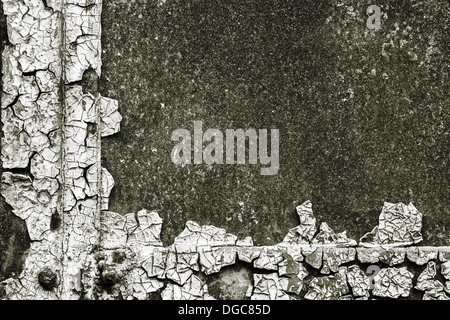 old abstract background from the cracked paint on rusty iron Stock Photo