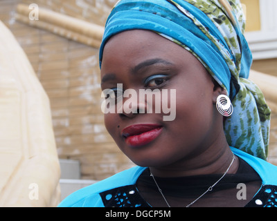 African woman in traditional dress Stock Photo