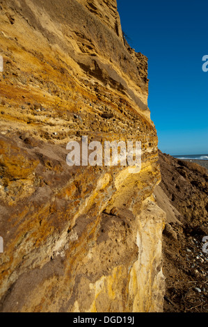 Tidal erosion along Suffolk coastline Stock Photo