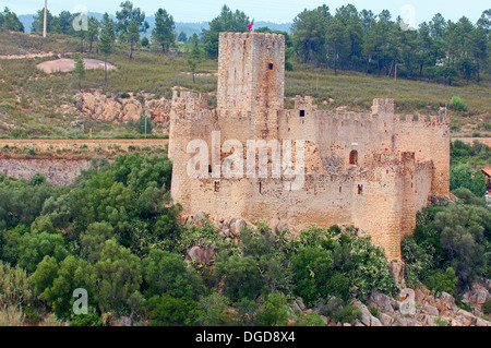 Almourol, Templar Castle, Ribatejo District , Near Tomar, Portugal Europe Stock Photo