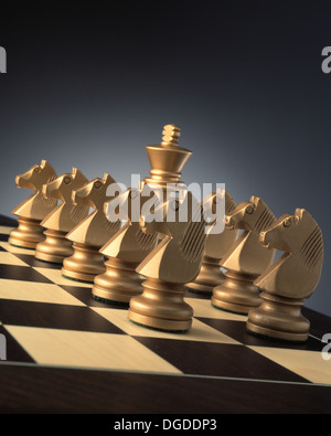 Knight Chess Set Stock Photo