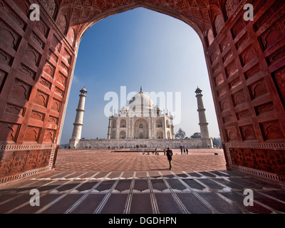 The world famous Taj Mahal in Agra, Uttar Pradesh, India. Stock Photo