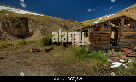 Historic Ruby Mine cabin and diggin's Stock Photo