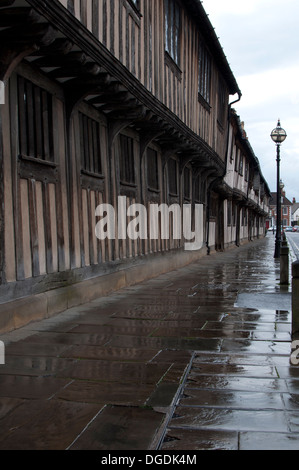 Church Street in wet weather, Stratford-upon-Avon, UK Stock Photo