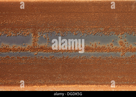 High quality grunge rusty metal panels wall. Stock Photo