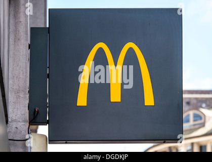 McDonald's Restaurant Sign. Stock Photo