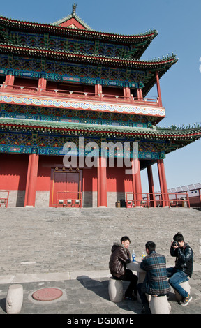 Zhengyangmen Gate (Qianmen) located to the south of Tiananmen Square, Beijing, China Stock Photo