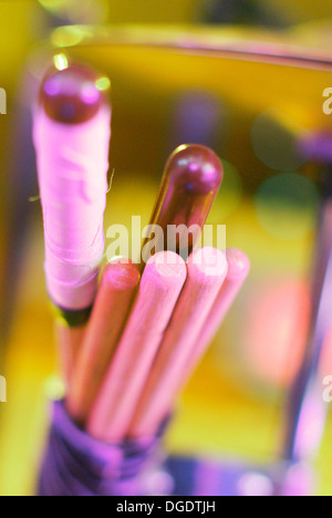 Drumsticks under stage lights ready for use Stock Photo