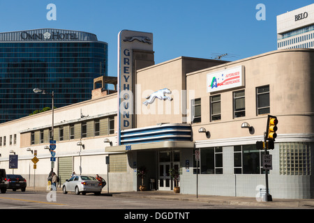 Greyhound bus station Dallas Texas USA Stock Photo