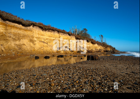 Erosion along Suffolk coastline Stock Photo