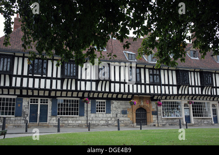 Half timbered house - York Minster Conference and Banqueting Centre - College Street - York - North Yorkshire - England - UK Stock Photo