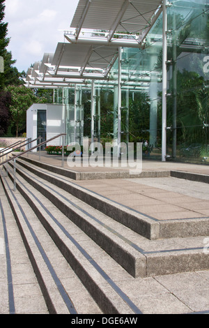 Steps outside Temperate House, Jephson Gardens, Leamington Spa. Stock Photo