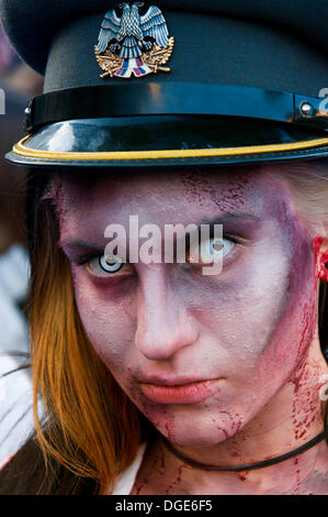 Belgrade, Serbia. 19th Oct, 2013. Unidentified people at the first zombie festival and concert music held at Prince Michael suare on October 19, 2013 in Belgrade, Serbia Credit:  Uros Zunic/Alamy Live News Stock Photo