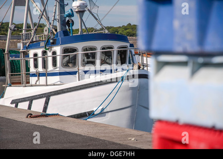 Fishing boats in the harbor of Svaneke on Bornholm, Denmark Stock Photo