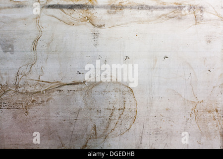 scratched rusty grunge metal sheets. abstract industrial background Stock Photo