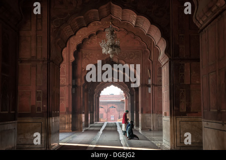 Jama Masjid mosque in Old Dehli, India Stock Photo