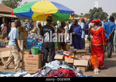 Weekly Market at Fass Njaga Choi, North Bank Region, The Gambia. Stock Photo