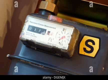 Display On Domestic Gas Meter London Stock Photo Alamy