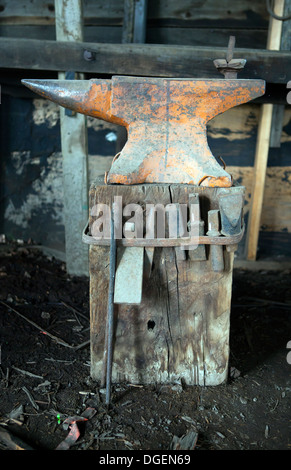 Anvil and tools Stock Photo