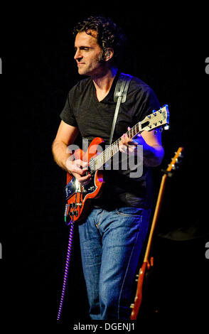 Musician Dweezil Zappa, son of Frank Zappa, performs with his band ...