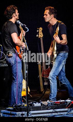 Toronto, Ontario, Canada. 19th Oct, 2013. DWEEZIL ZAPPA, the eldest son of the late American composer and musician FRANK ZAPPA, performs 'Zappa Plays Zappa' show at Queen Elizabeth Theatre in Toronto. © Igor Vidyashev/ZUMAPRESS.com/Alamy Live News Stock Photo