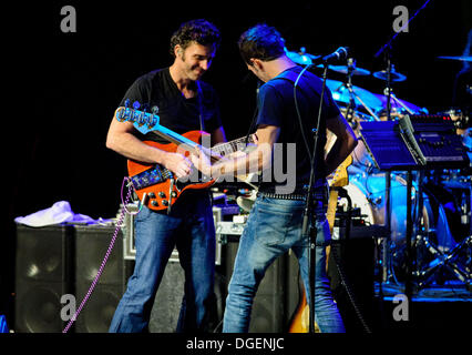 Toronto, Ontario, Canada. 19th Oct, 2013. DWEEZIL ZAPPA, the eldest son of the late American composer and musician FRANK ZAPPA, performs 'Zappa Plays Zappa' show at Queen Elizabeth Theatre in Toronto. © Igor Vidyashev/ZUMAPRESS.com/Alamy Live News Stock Photo