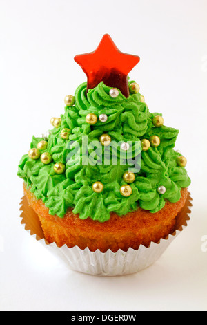 Christmas cupcake. Stock Photo