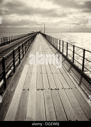 Southend Pier, Essex, England. The world's longest Stock Photo