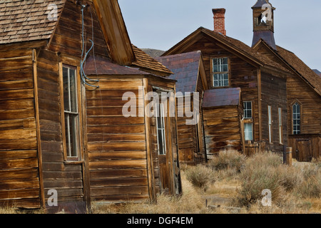 Wooden houses, Bodie State Historic Park, Mono County, California Stock Photo